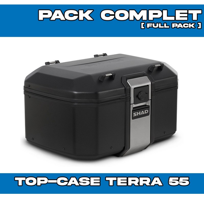 PACK-H0CR12ST-D0TR55100B : Pacchetto Top-Case Shad Terra 55L Nero Honda Transalp XL750