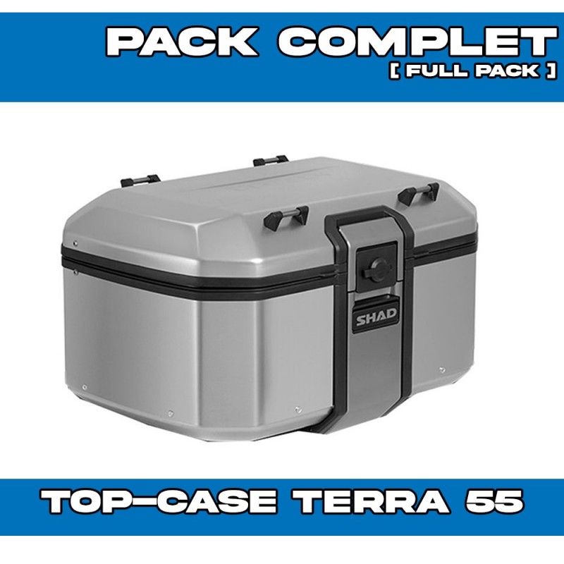 PACK-H0CR12ST-D0TR55100 : Pacchetto Top-Case Shad Terra 55L Alluminio Honda Transalp XL750