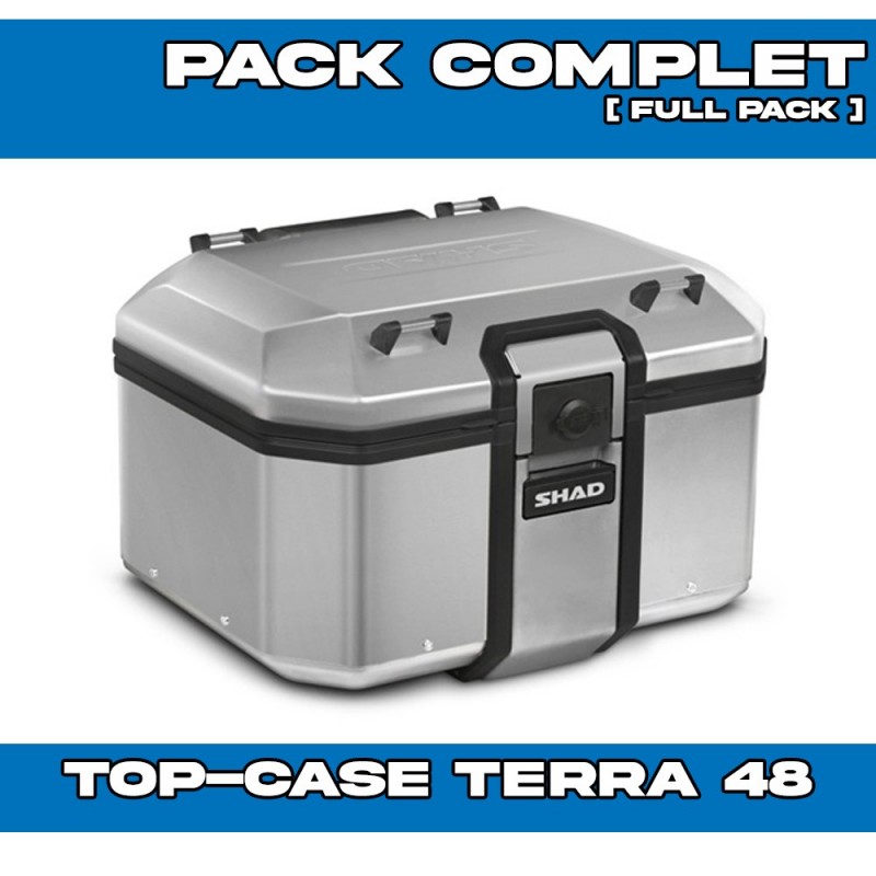 PACK-H0CR12ST-D0TR48100 : Pack Top-Case Shad Terra 48L Aluminio Honda Transalp XL750