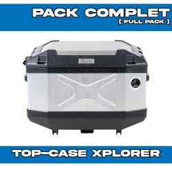 PACK-66295390101-TC45 : Hepco-Becker Xplorer 45L Alu Topcase-Set Honda Transalp XL750