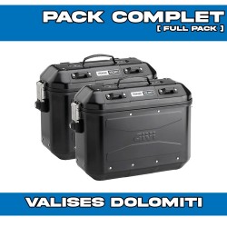 PACK-PLO1201MK-DLMK36BPACK2 : Givi Dolomiti 36L Side Panniers Black Kit Honda Transalp XL750