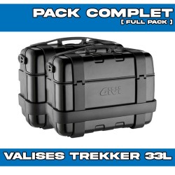 PACK-PLO1201MK-TRK33BPACK2 : Givi Trekker 33L Black Side Case Set Honda Transalp XL750