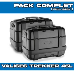 PACK-PLO1201MK-TRK46BPACK2 : Givi Trekker 46L Side Panniers Black Kit Honda Transalp XL750