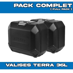 PACK-H0TR734P-D0TR36100L/RB : Pack Alforjas laterales Shad Terra 36L Negro Honda Transalp XL750