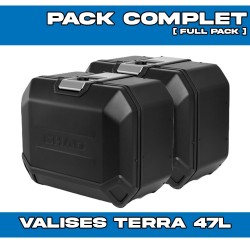 PACK-H0TR734P-D0TR47100L/RB : Pacco Valigie Laterali Shad Terra 47L Nero Honda Transalp XL750