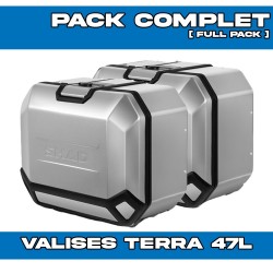 PACK-H0TR734P-D0TR47100L/R : Shad Terra 47L Side Panniers Alu Kit Honda Transalp XL750