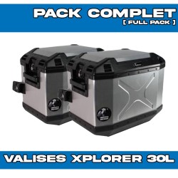 PACK-65395390001-610208/90000 : Hepco-Becker Xplorer 30L Alu Seitenkoffer-Set Honda Transalp XL750