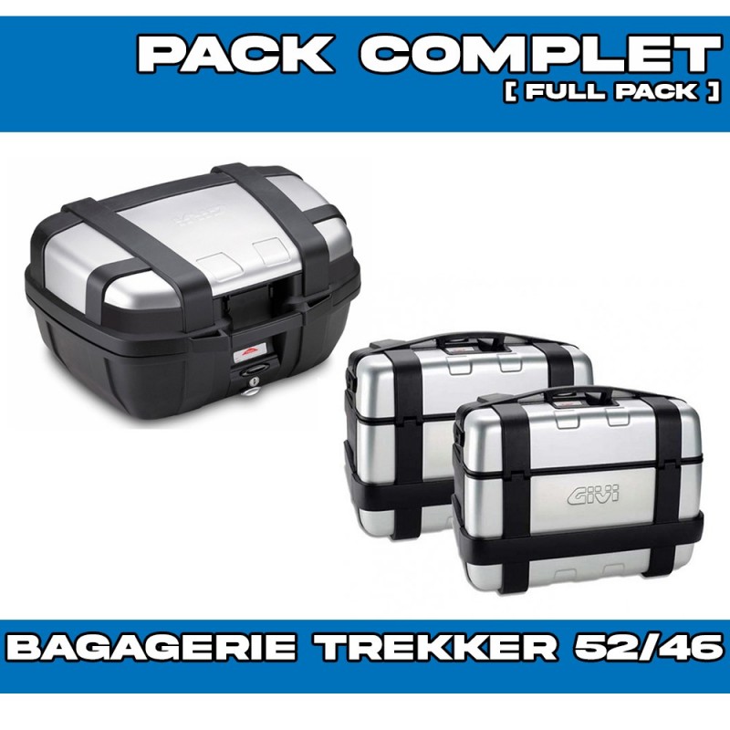 PACK-1201-TRK52/46 : Givi Trekker Luggage Pack 52/46/46L Aluminum Honda Transalp XL750