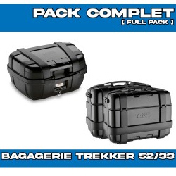 PACK-1201-TRK52/33B : Givi Trekker 52/33/33L Black Luggage Kit Honda Transalp XL750