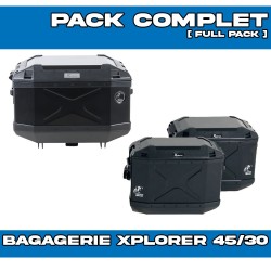 PACK-XPLORERB-30/30 : Hepco-Becker Xplorer 45/30/30L Black Luggage Kit Honda Transalp XL750