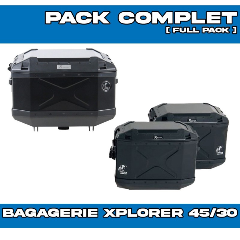 PACK-XPLORERB-30/30 : Hepco-Becker Xplorer 45/30/30L Black Luggage Kit Honda Transalp XL750